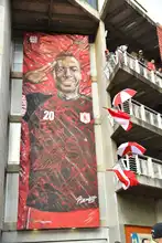 Adrián Ramos, un ídolo plasmado en el corazón y en la pared