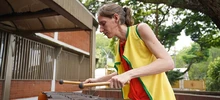 Los sonidos de la marimba enamoraron a la argentina Eliana Cogliati
