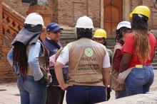 Inician recolección de materiales en fachada de la Iglesia de San Francisco
