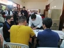 Ospina votó en el puesto ubicado en la CVC