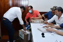 Ospina votó en el puesto ubicado en la CVC