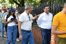 Ospina votó en el puesto ubicado en la CVC