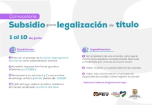 Volante Convocatoria Subsidio de Legalización 
