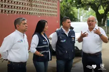 Alcalde y funcionarios de administración visitaron la IEO Eustaquio Palacios