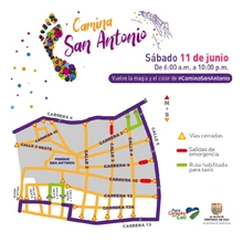 Conozca los cierres viales de este sábado para ‘Camina San Antonio’