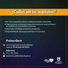 Abierta convocatoria para el sector de la economía social y solidaria