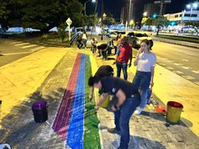 8 pasos peatonales engalanan la ciudad en el Día Internacional del Orgullo LGBTIQ+