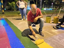 8 pasos peatonales engalanan la ciudad en el Día Internacional del Orgullo LGBTIQ+