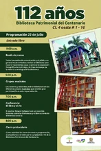La Biblioteca del Centenario celebrará sus 112 años este viernes