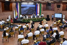 Rueda de prensa en la cual fue anunciada la Cumbre de la Esperanza.