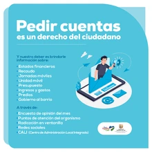 Pieza informativa sobre Petición de cuentas