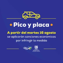 El martes inician las sanciones a conductores que incumplan con la  medida de ‘pico y placa’