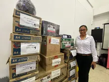 Con lluvia de sonrisas, comenzó la entrega de insumos de los Presupuestos Participativos 