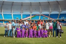 Niños de Olaya Herrera disfrutaron su visita al corazón del deporte caleño