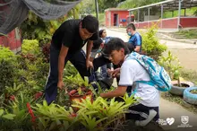 Con palas, escobas y pintura se cumplió la minga en planteles educativos 