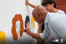 Con palas, escobas y pintura se cumplió la minga en planteles educativos 