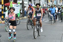 El Ciclopatín Paseo, una fiesta por la movilidad sostenible, que ni la lluvia logró frenar
