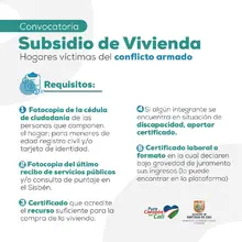 Víctimas del conflicto armado podrán acceder a una vivienda digna nueva o usada en Cali