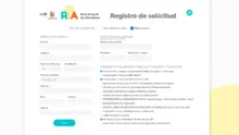 Registro de solicitud a la RIA