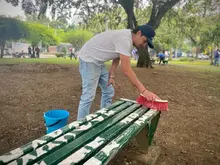Funcionarios de la Uaesp se pusieron ‘la 10’ para embellecer el Parque de la Música