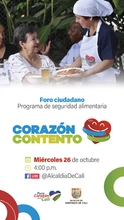 Programa ‘Corazón Contento’ será el tema del próximo foro ciudadano de la Alcaldía