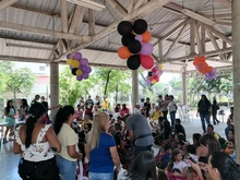 Los niños y niñas del barrio Villa del Sur gozaron su fiesta, organizada por la Junta Comunal 