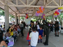 Los niños y niñas del barrio Villa del Sur gozaron su fiesta, organizada por la Junta Comunal 