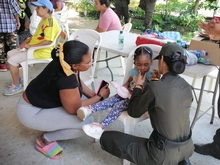 Los niños y niñas del barrio Villa del Sur gozaron su fiesta, organizada por la Junta Comunal 