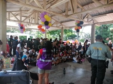 Los niños y niñas del barrio Villa del Sur gozaron su fiesta, organizada por la Junta Comunal 