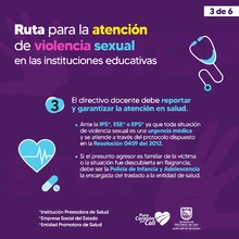 Si conoce un caso de violencia sexual en entornos educativos active la Ruta de Atención 