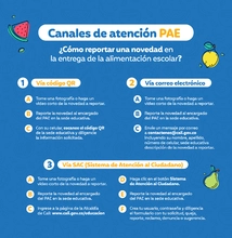 Canales de atención PAE