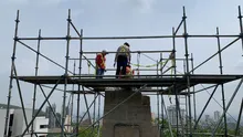 Comienza la instalación de la estatua de Sebastián de Belalcázar