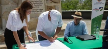 Sebastián de Belalcázar fue puesto en pie con placa de reconocimiento a los pueblos indígenas