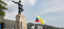 Sebastián de Belalcázar fue puesto en pie con placa de reconocimiento a los pueblos indígenas