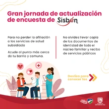Salud Pública dispone un punto para actualización de datos Sisbén
