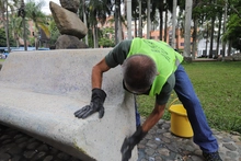 Unidad de Bienes y Servicios le puso manos al parque Central Río Cali II