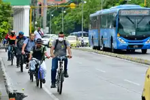 Segundo ‘día sin carro y sin moto’ inició con ciclopaseo desde el parque de Las Banderas hasta la Plazoleta Jairo Varela