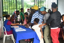 Comunidad de Aldovea y Cauquita recibió atención en feria de servicios
