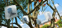 Se develaron los monumentos en honor a los jóvenes asesinados en Llano Verde