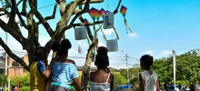 Se develaron los monumentos en honor a los jóvenes asesinados en Llano Verde