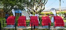 Se develaron los monumentos en honor a los jóvenes asesinados en Llano Verde