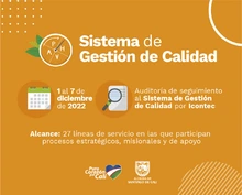 El 1 de diciembre inicia auditoría de seguimiento al Sistema de Gestión de Calidad de la Alcaldía