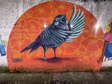 Andrés Pedroza, pintó naturaleza y paz en Graficalia 2022