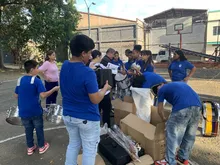 Banda músico marcial del Barrio Berlín recibe sus insumos musicales