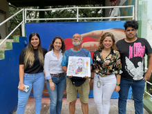 Manos colmadas de amor llenaron de color las paredes del Geriátrico San Miguel