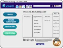 Prototipo Gestión del Conocimiento - Módulo Proyectos de investigación