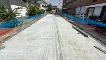 En los alrededores de la Galería Alameda se renuevan vías en concreto rígido