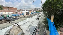 En los alrededores de la Galería Alameda se renuevan vías en concreto rígido