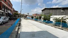 En los alrededores de la Galería Alameda se renuevan vías en concreto rígido