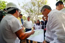 Alcalde Ospina inspeccionó avances de la obra Parque Pacífico 